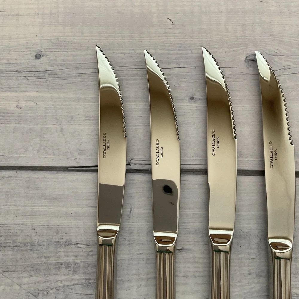 Wallace ARLINGTON‎ Steak Knives Set Of 6 Stainless Steel Flatware #4